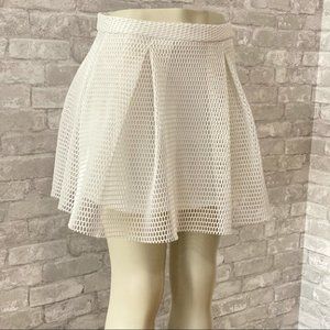 NWOT Charlotte Russe Perforated White Mini Skirt